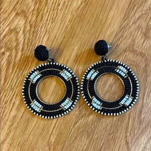 Beaded Round Earrings